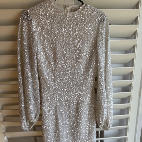 BHLDN dress size 2 GOLDIE sequin white dress - Picture 7 of 8